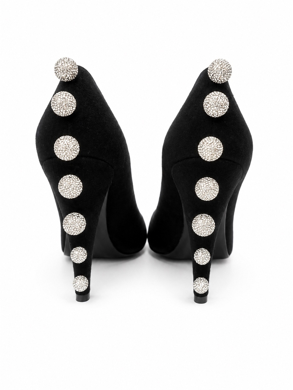 Saint Laurent Era 110 Ball Strass Crystal Pumps Black Suede EU 39 | NIB - Picture 6 of 10